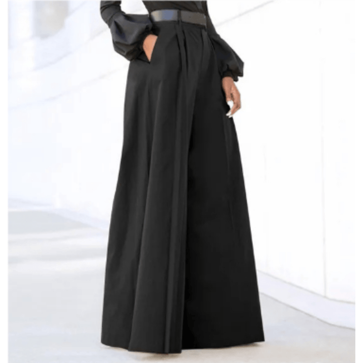 Pantalons à Taille Haute et Jambes Larges | Pli Avant Tailleur | Coupe Formelle Fluide