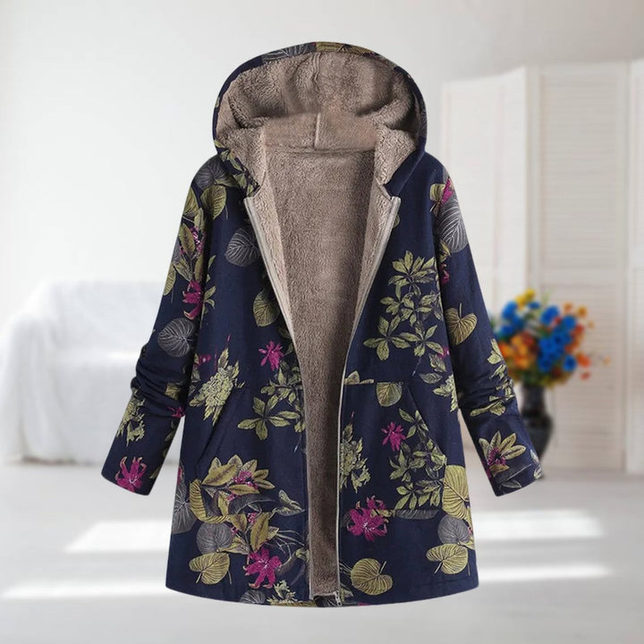 FLORIÈNE™ | Polaire Florale à Capuche