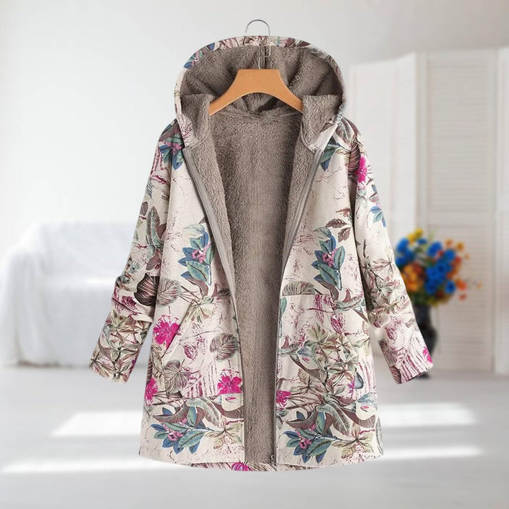 FLORIÈNE™ | Polaire Florale à Capuche