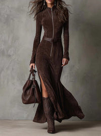 Mariel | Tailored Suede-Look Dress