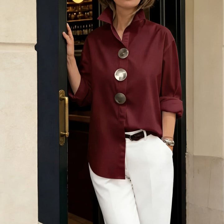 Martina™ Chemise avec col structuré et boutons oversize