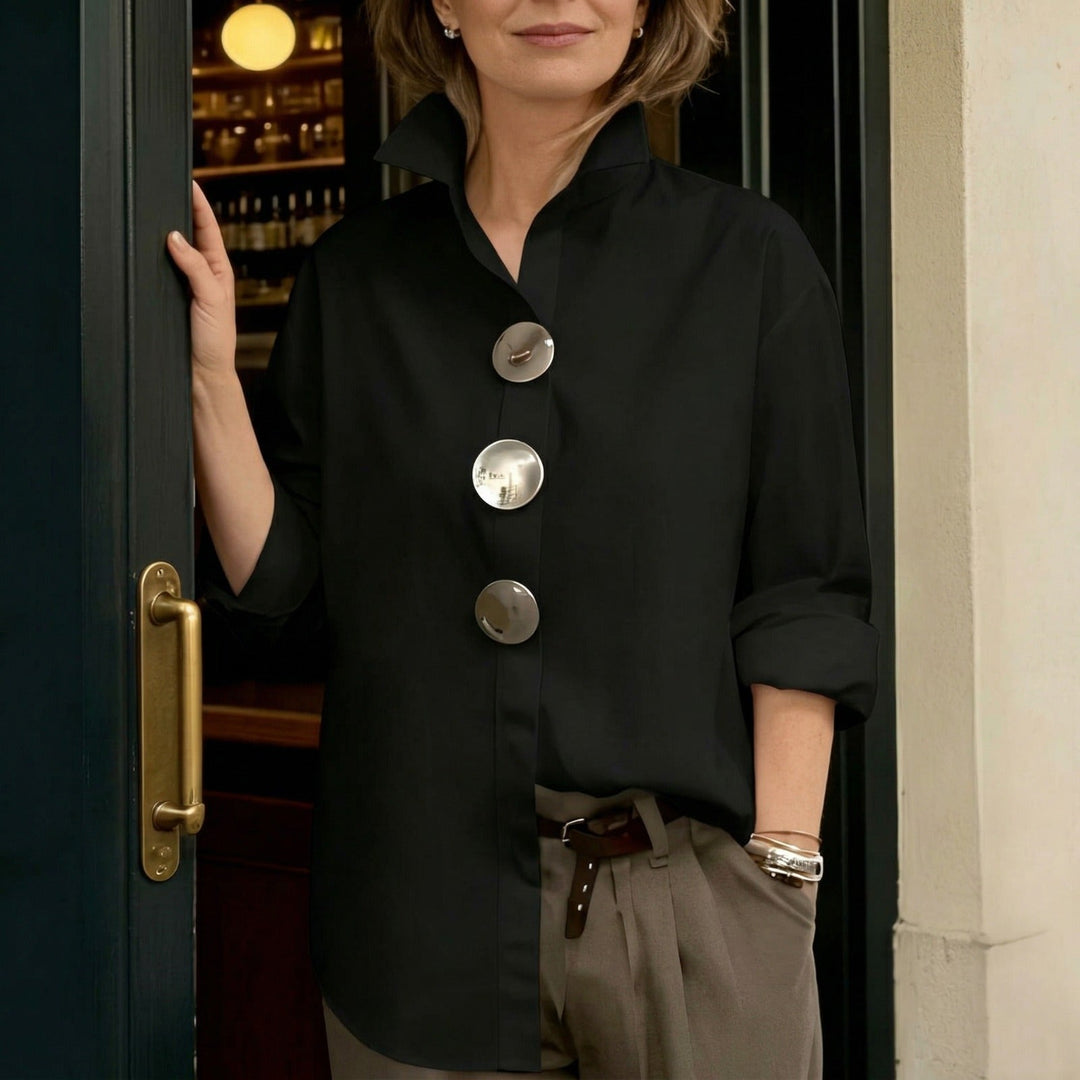 Martina™ Chemise avec col structuré et boutons oversize