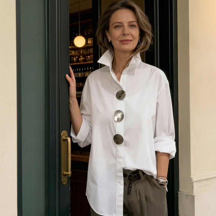 Martina™ Chemise avec col structuré et boutons oversize