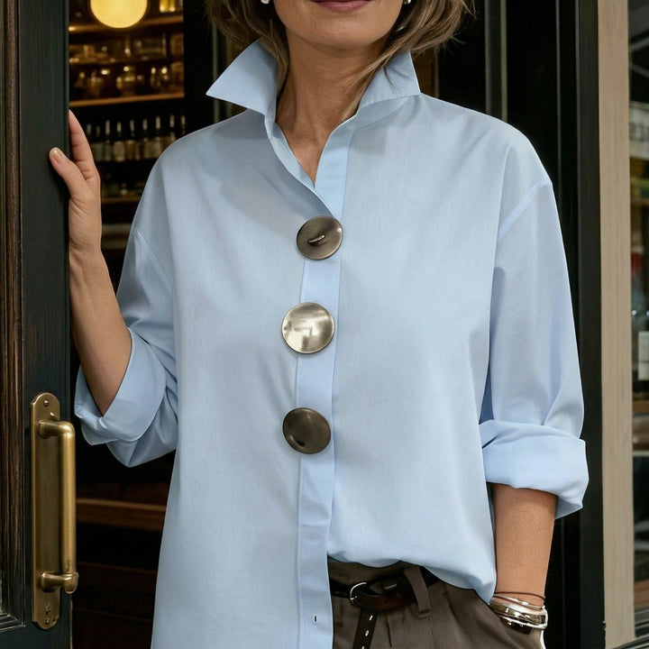Martina™ Chemise avec col structuré et boutons oversize