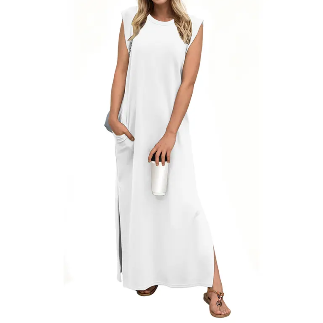 Wren™ – Robe Maxi Aérée avec Poches Fendues – Confort Absolu, Élégance au Quotidien