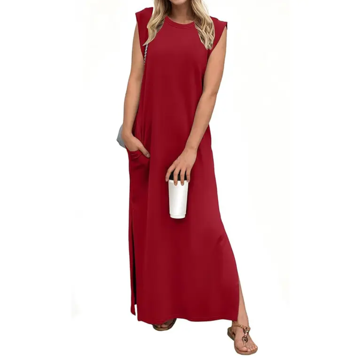 Wren™ – Robe Maxi Aérée avec Poches Fendues – Confort Absolu, Élégance au Quotidien