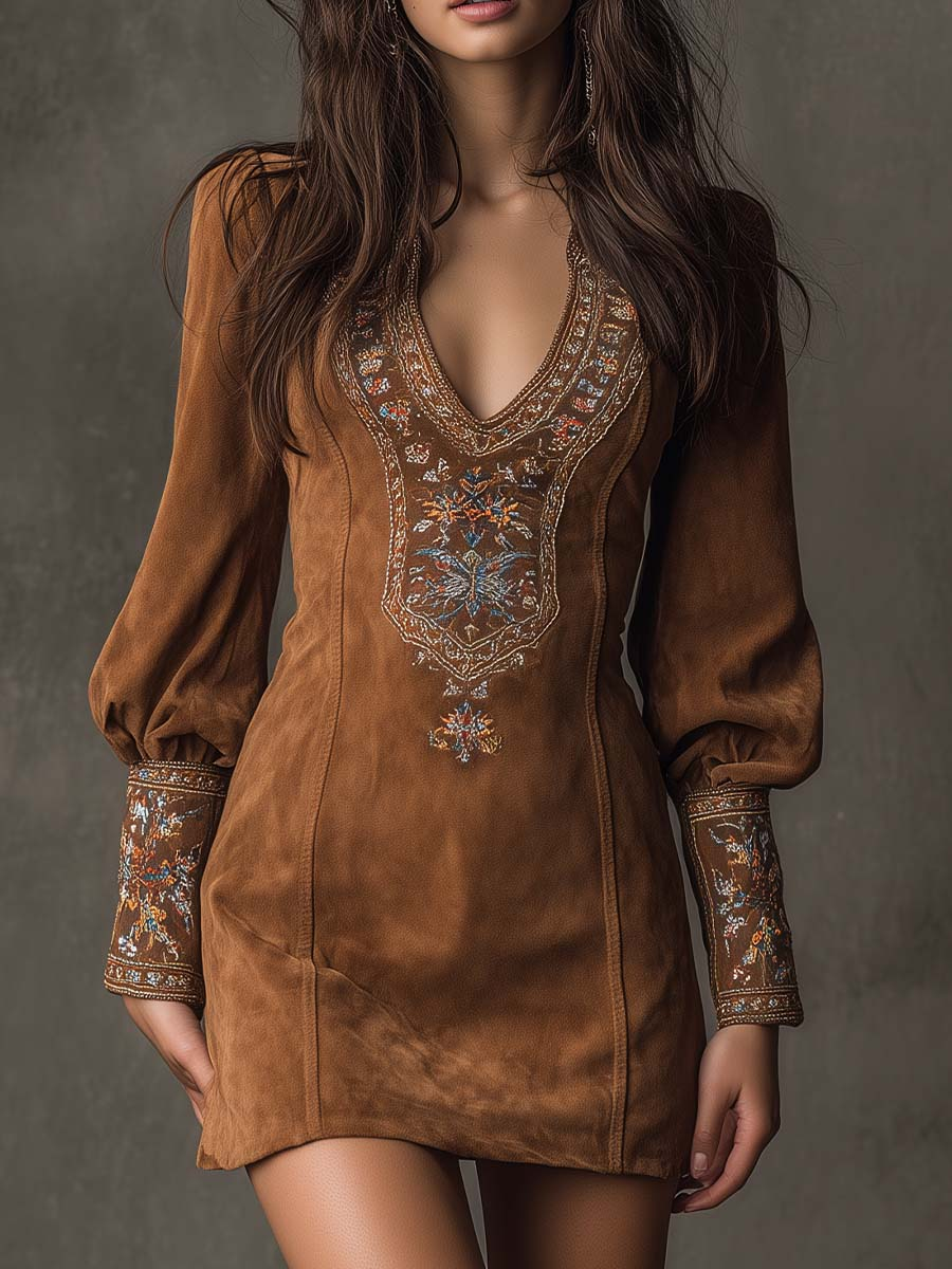 Robe Courte Effet Suède