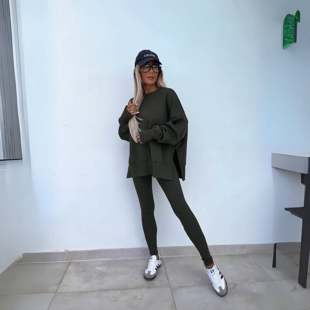 YACHI™ – Ensemble Décontracté Sweat à Manches Longues & Pantalon