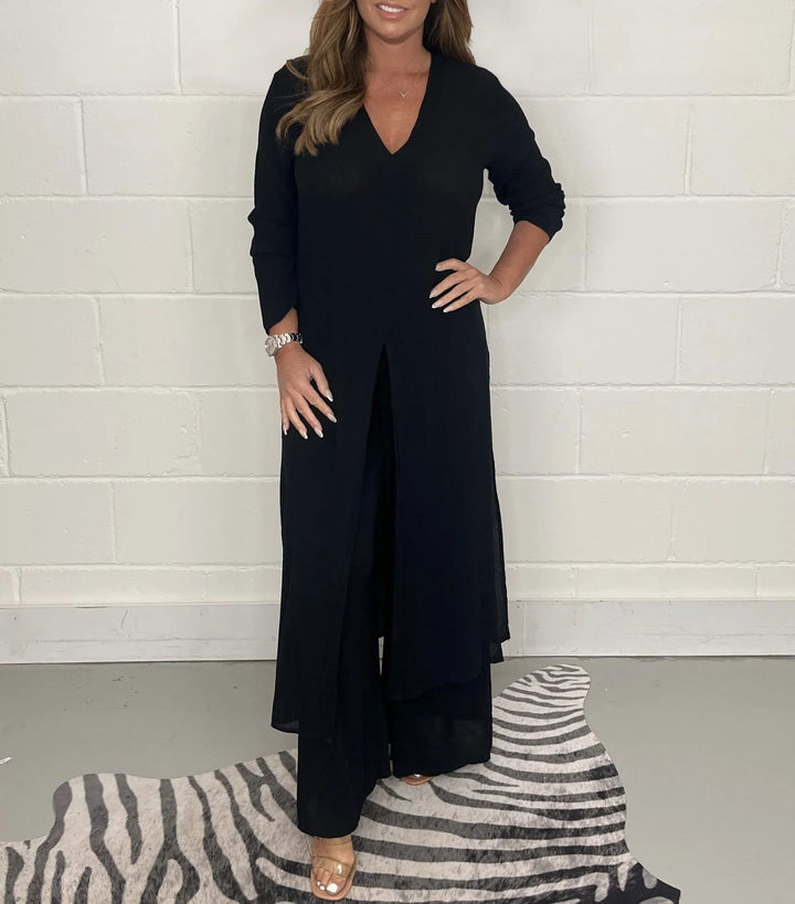 Ensemble Comfy Cherly™ en Deux Pièces | Blouse Fluide et Pantalon Large
