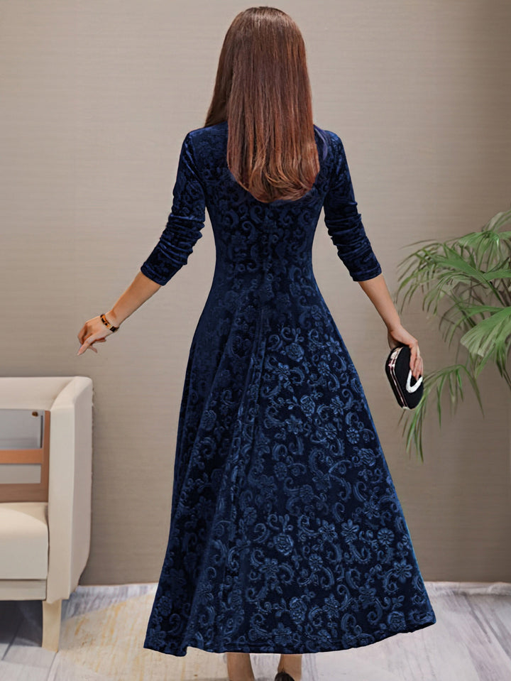 Nancy | Robe d'Élégance en Velours pour les Fêtes