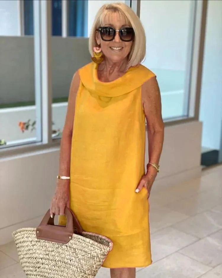 Perla™ – Robe moulante sans manches à col rond