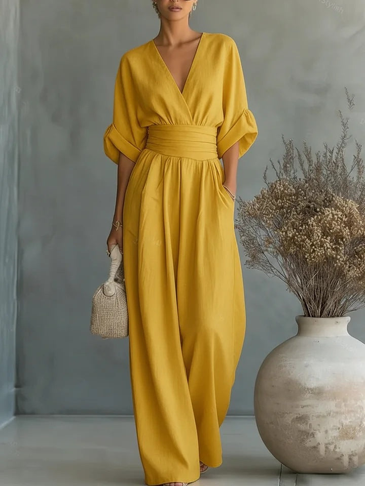 Georgina™ | Elegant Jumpsuit with V Neck