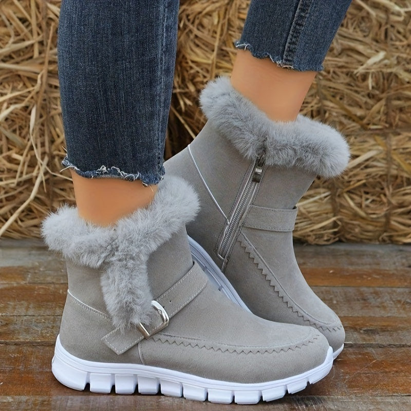 Adriany chunky-sole winter boots in Grey