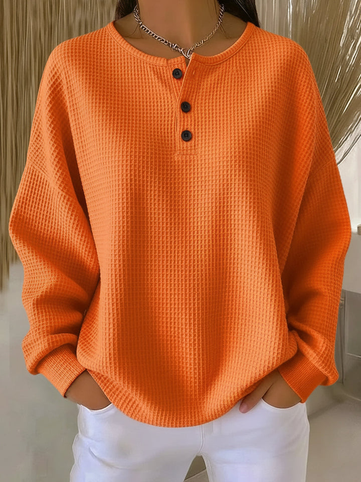 Milagros | Waffle Henley Top