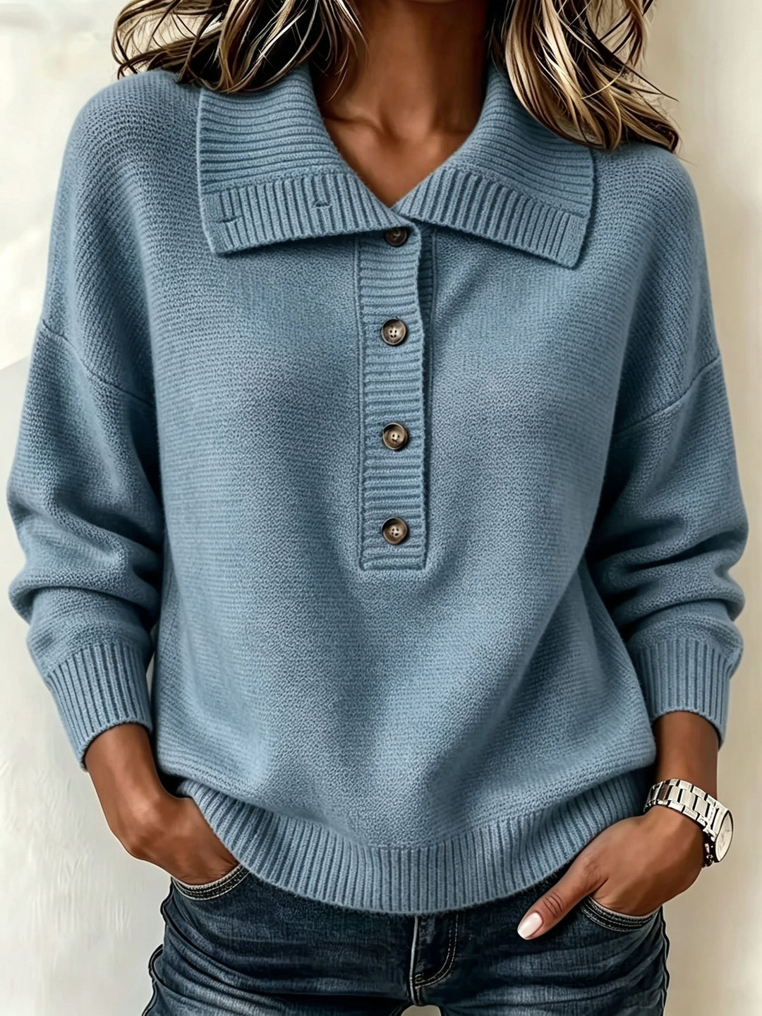 Nicole | Ladies Autumn Sweater with Buttons
