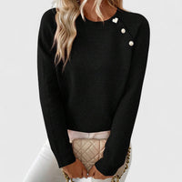 Elize™ | Elegant Button Detail Jumper
