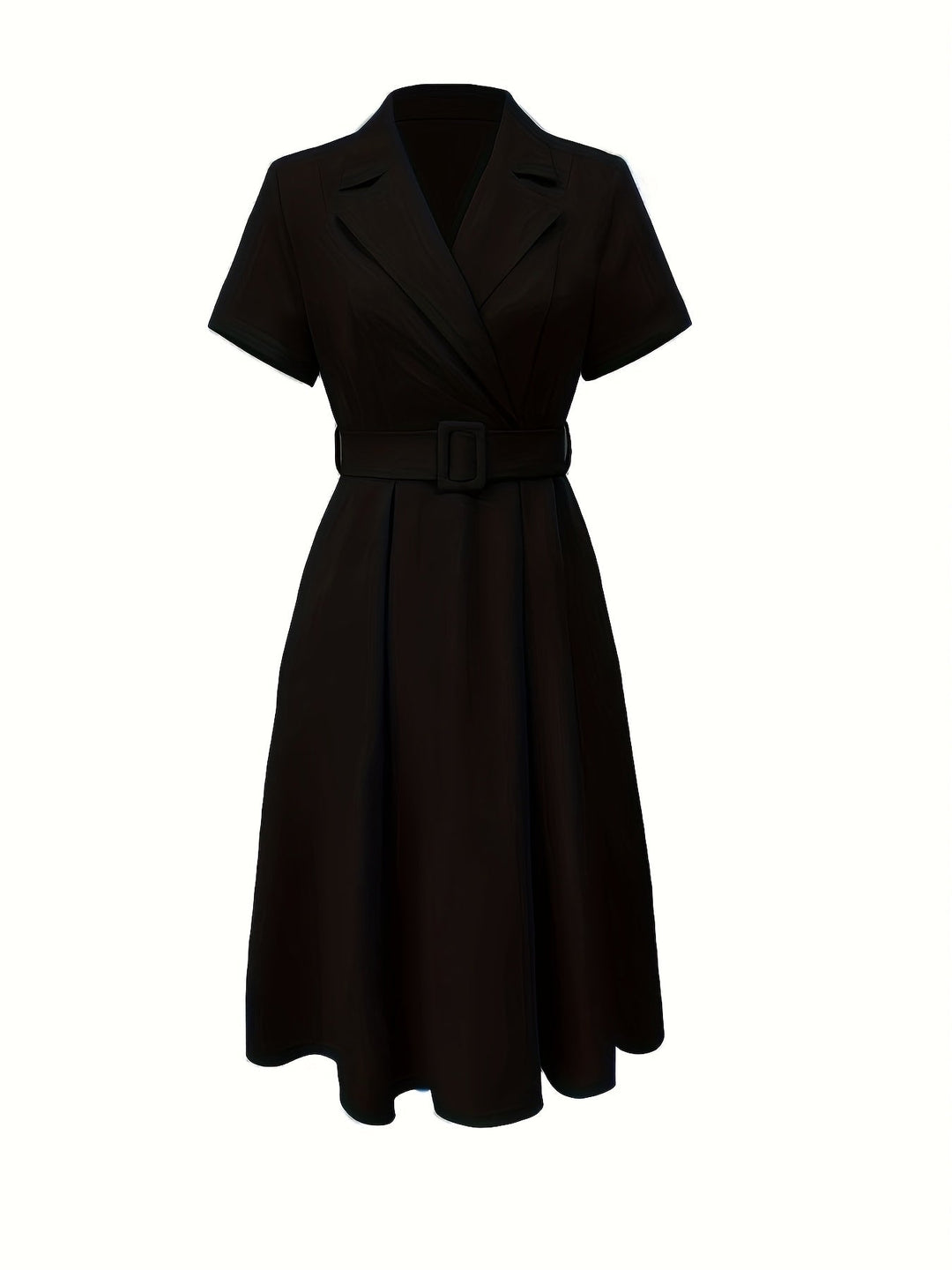 Celina Bloom - Elegant Black A-Line Dress