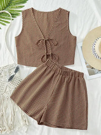 MOESHA™ - Chic Summer Sleeveless Vest and High-Waist Shorts Set