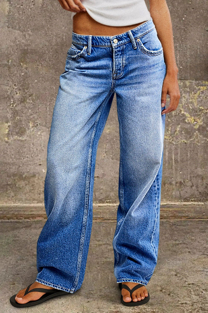 Denvara | Jeans Droit Taille Mi-Basse