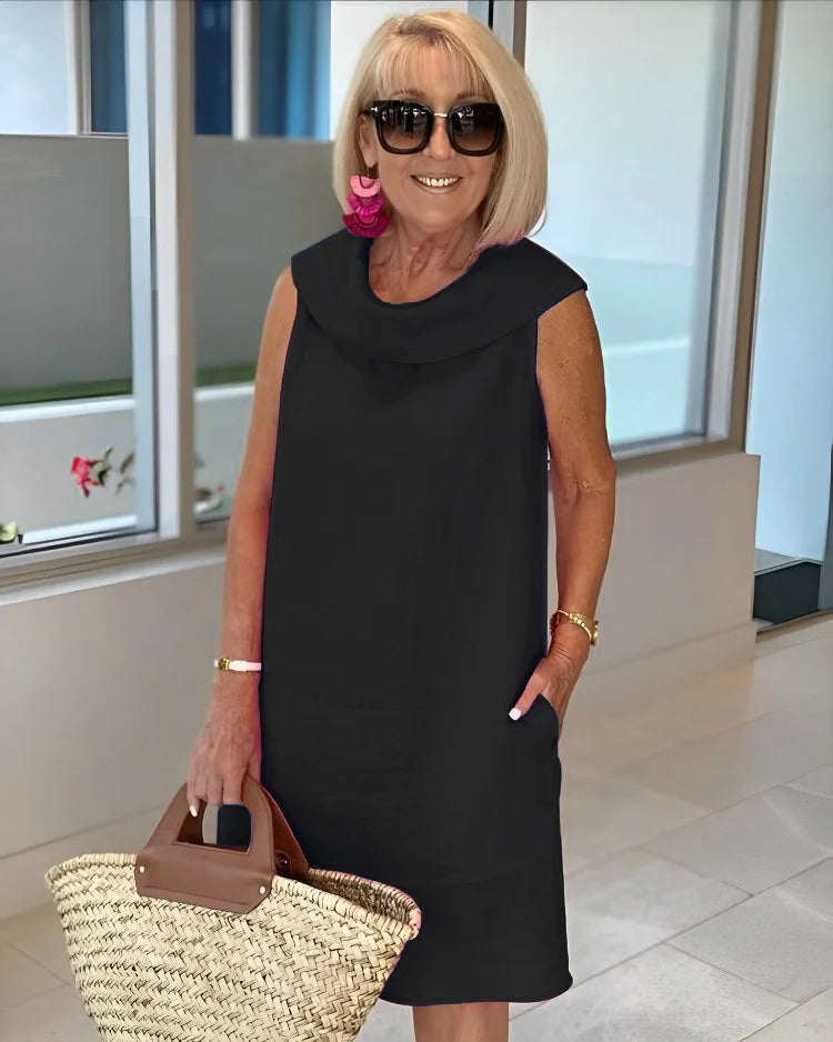 Perla™ – Robe moulante sans manches à col rond