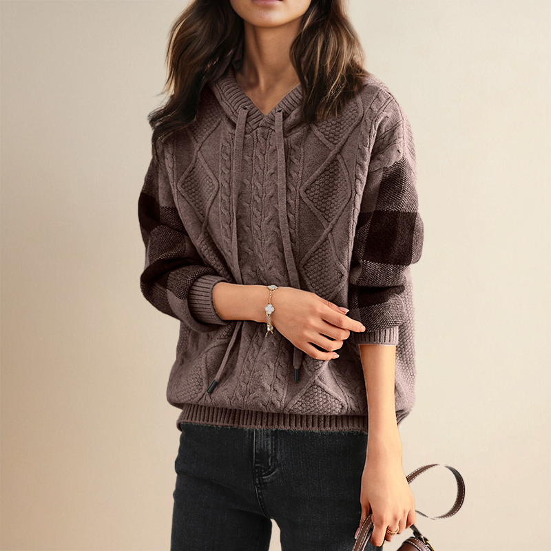 Leonie™ | Pull Jacquard à Capuche