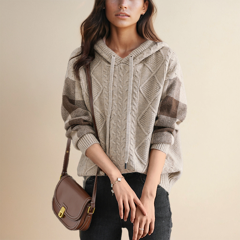 Leonie™ | Pull Jacquard à Capuche