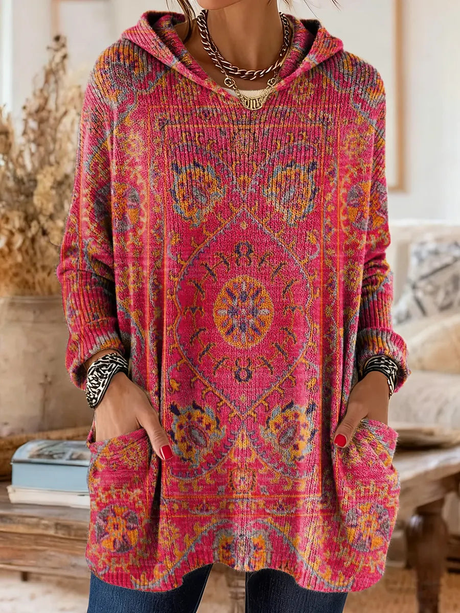 Aimee - Cozy Hooded Knit Sweater