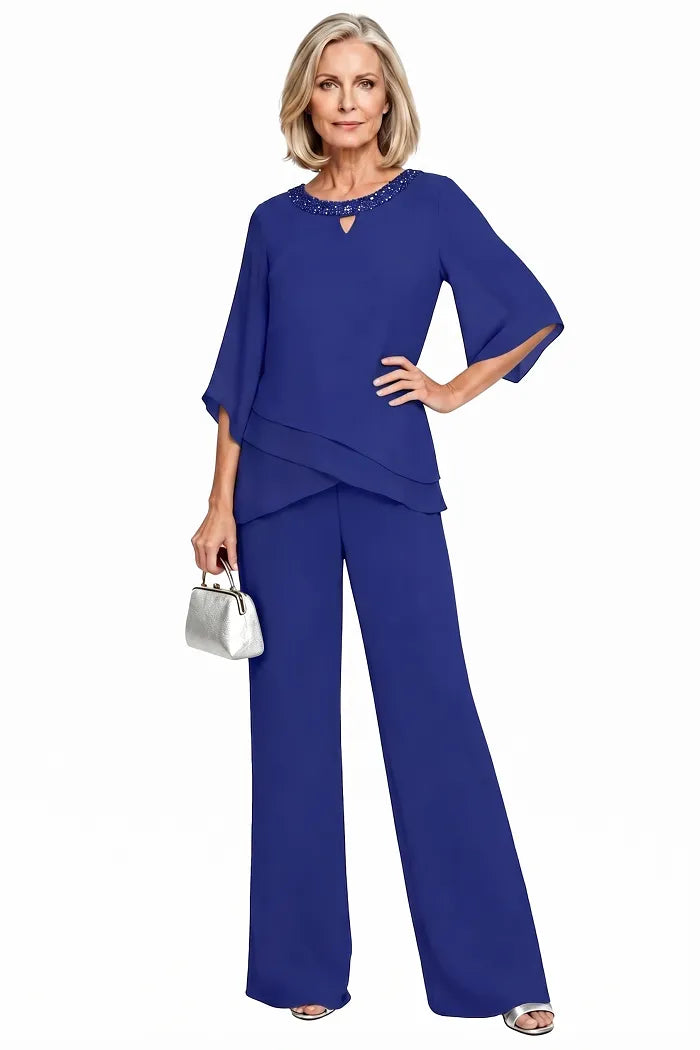 Eloise two-piece occasion trouser set in Royal Blue