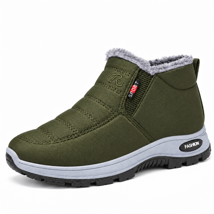 Elvy quilted slip-on ankle boots in Green