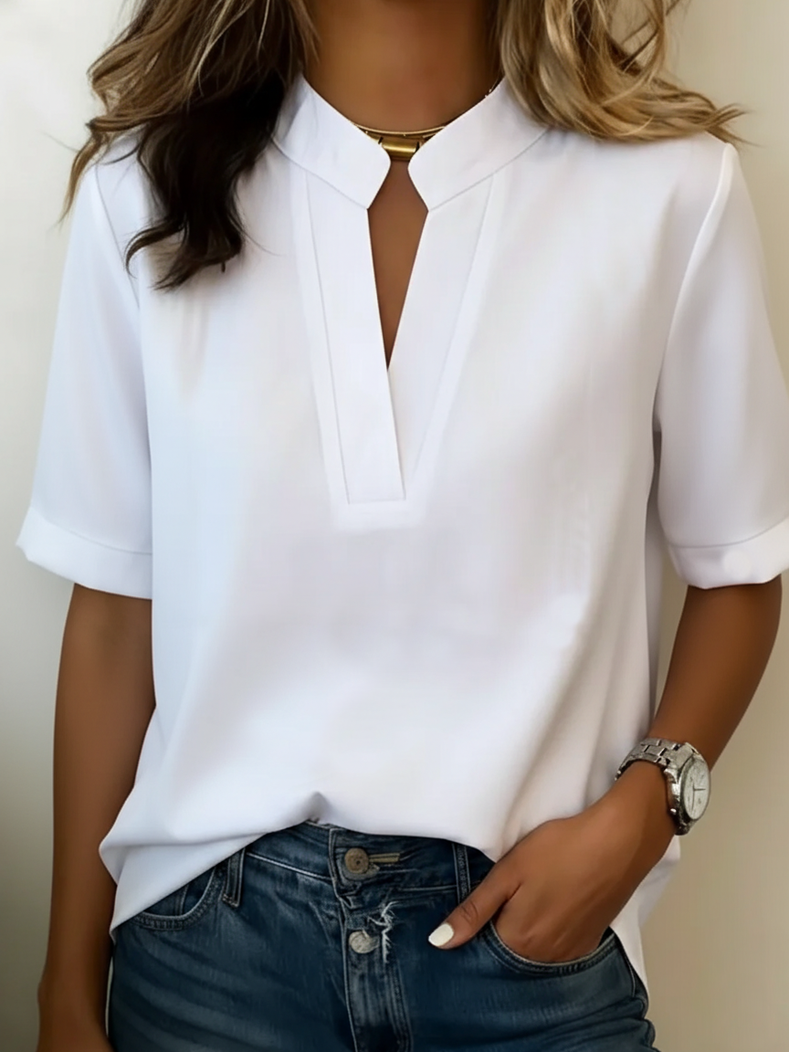 Camélia™ | Blouse fluide et élégante au col raffiné