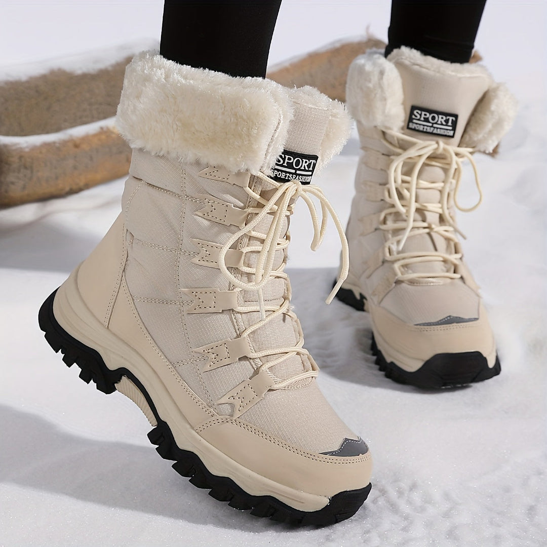 Freya warm lined winter boots in Beige