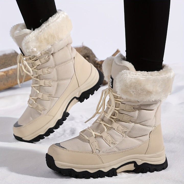 Freya warm lined winter boots in Beige