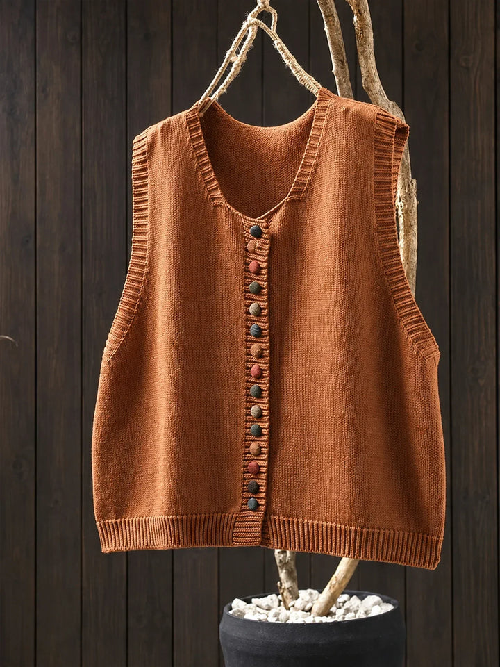 Gun everyday knitted waistcoat in Orange