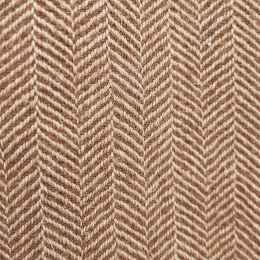 Harriet collarless herringbone blazer in Light Brown