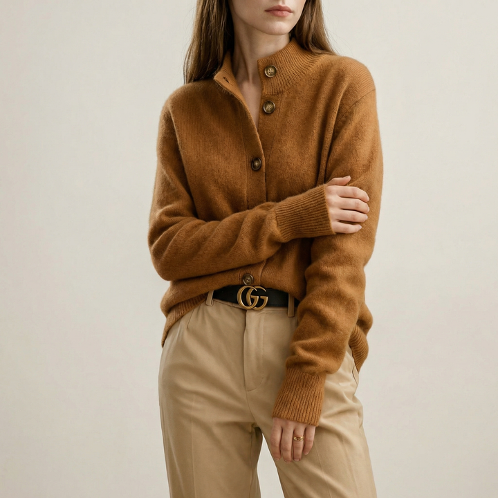 Valenza™ | Cardigan Élégant en Maille Douce