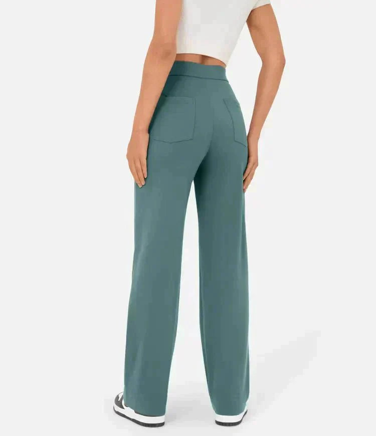 Pantalons Amples Taille Haute | Ajustement Polyvalent | Tenue Décontractée à Bureau