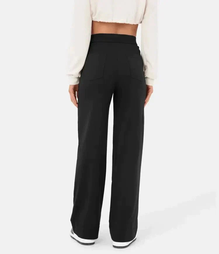 Pantalons Amples Taille Haute | Ajustement Polyvalent | Tenue Décontractée à Bureau