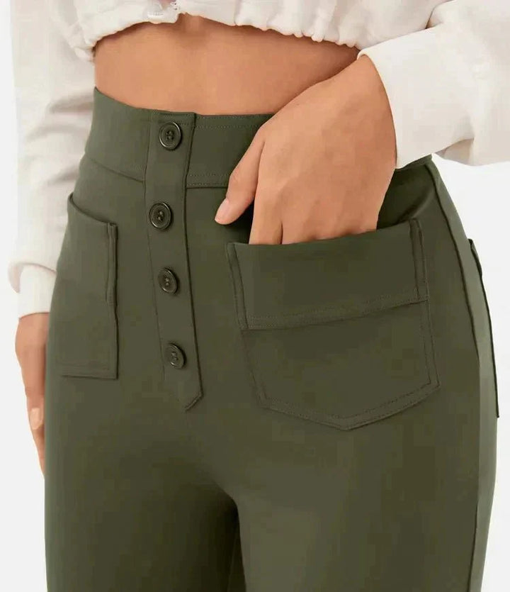 Pantalons Amples Taille Haute | Ajustement Polyvalent | Tenue Décontractée à Bureau