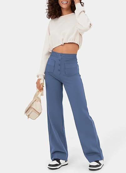 Pantalons Amples Taille Haute | Ajustement Polyvalent | Tenue Décontractée à Bureau