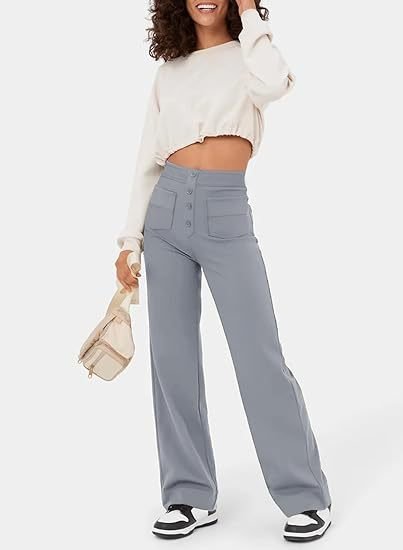 Pantalons Amples Taille Haute | Ajustement Polyvalent | Tenue Décontractée à Bureau