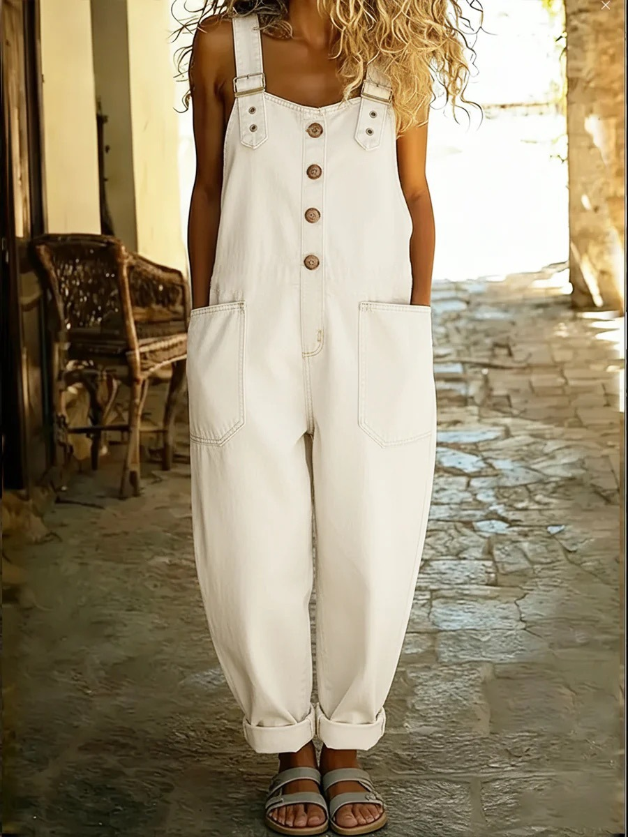 Lora™ - Vintage-style denim overalls
