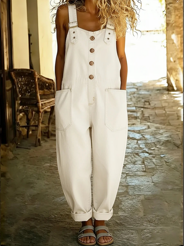 Lora™ - Vintage-style denim overalls