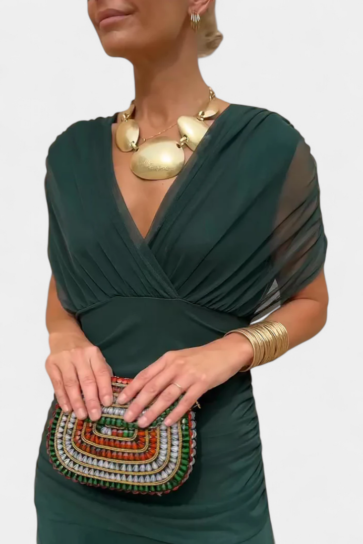 Sophia - Elegant Tummy-Concealing Pleated Dress