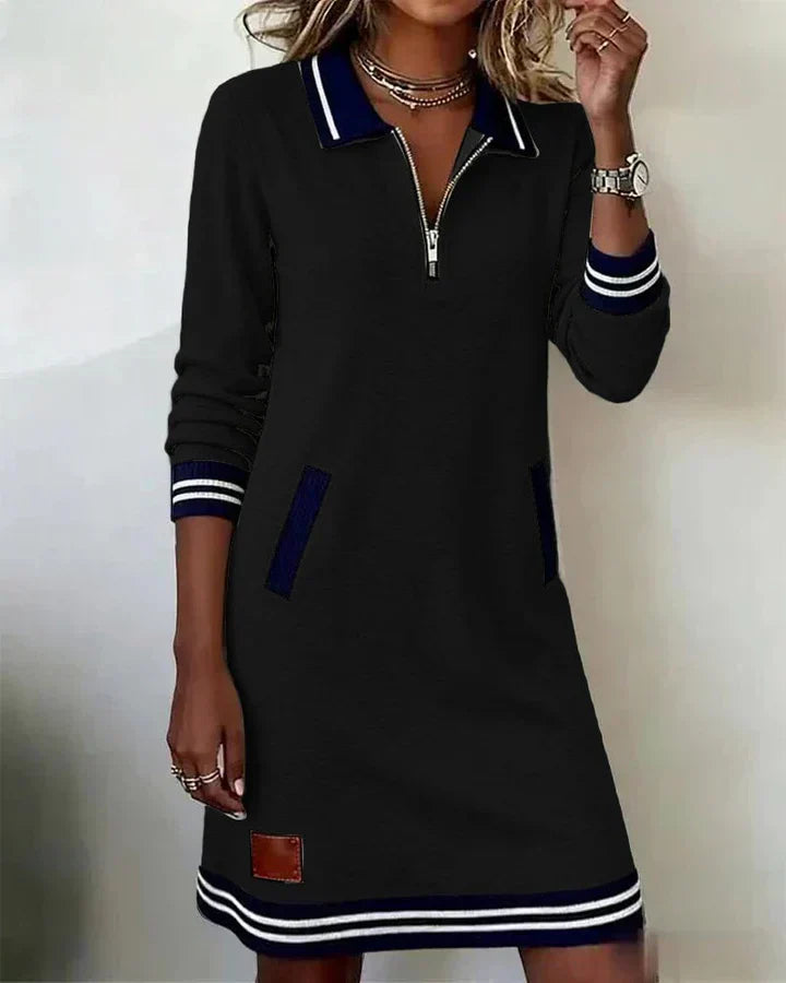Holly | Robe en coton élégante à manches longues