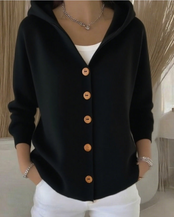 Florence™ | Cardigan Douillet à Capuche – Élégance & Confort au Quotidien