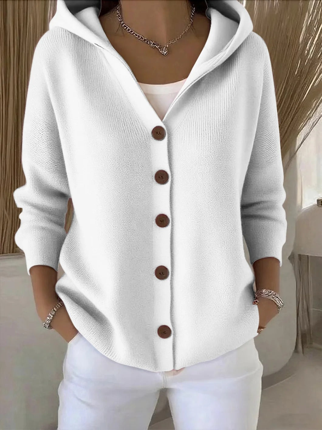 Florence™ | Cardigan Douillet à Capuche – Élégance & Confort au Quotidien