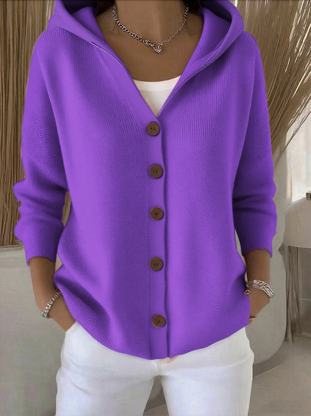Florence™ | Cardigan Douillet à Capuche – Élégance & Confort au Quotidien
