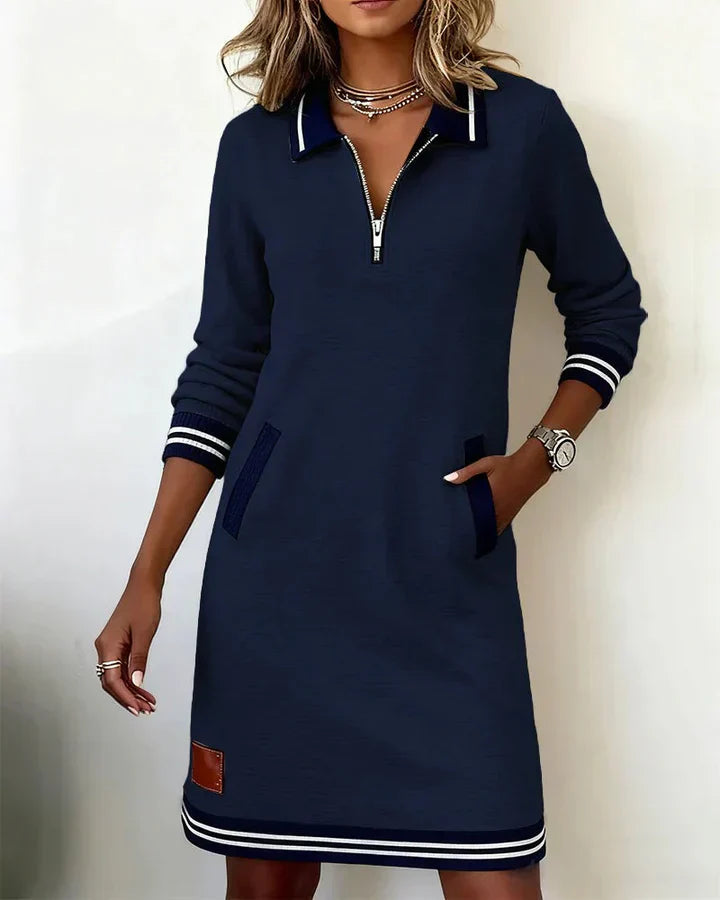 Holly | Robe en coton élégante à manches longues