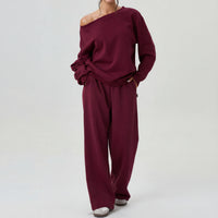 NELIA™ - Casual One-Shoulder Long Sleeve Two-Piece Set