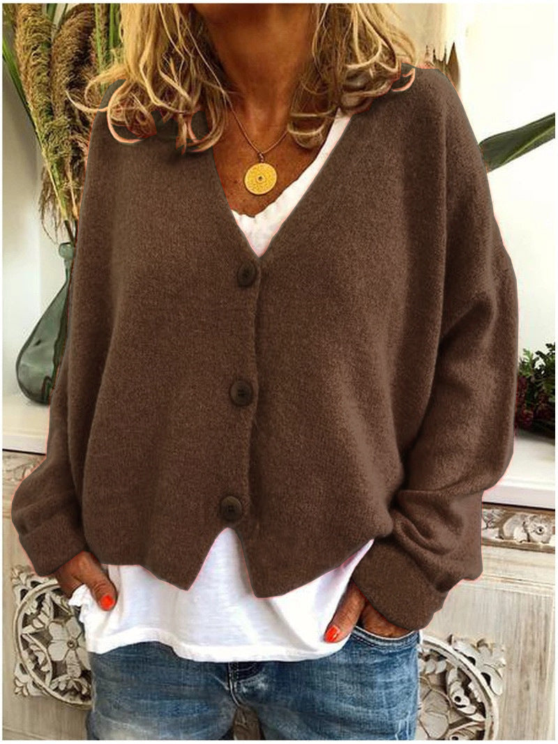 Mariah oversized cosy cardigan in Brown